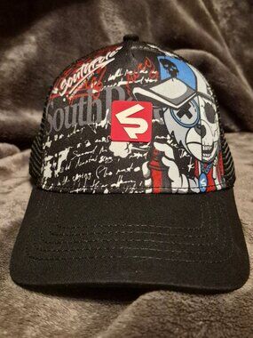 SouthPole Authentic Bear Trucker Snapback Hat Black NWT
